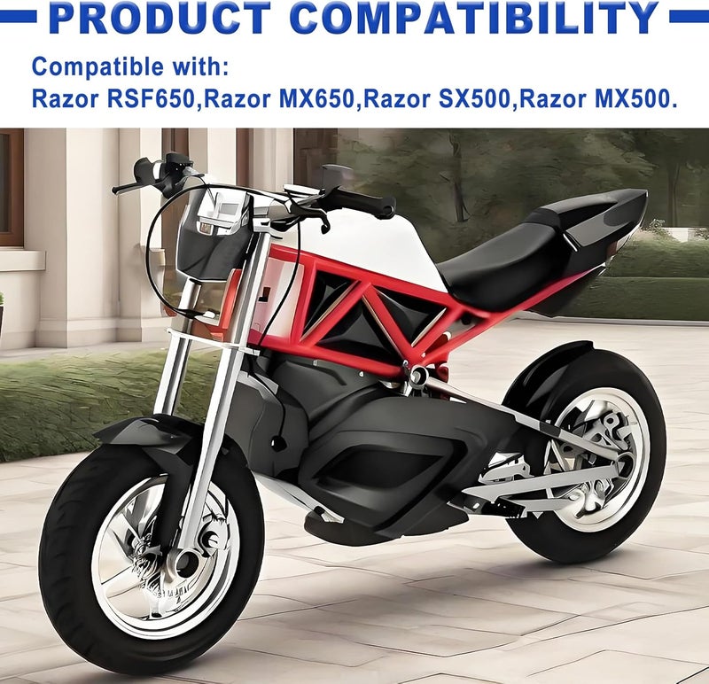 Pleoos Chain Tensioner Adjuster with Spring Nut Kit Compatible with Dirt Rocket RSF650 Electric Mini Dirt Sport Bike & Razor MX500 MX650 SX500 - Image 3